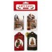12 Etiquetas com Fita Natal Tradicional***