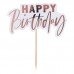 Topo Bolo Happy Birthday Rose Gold