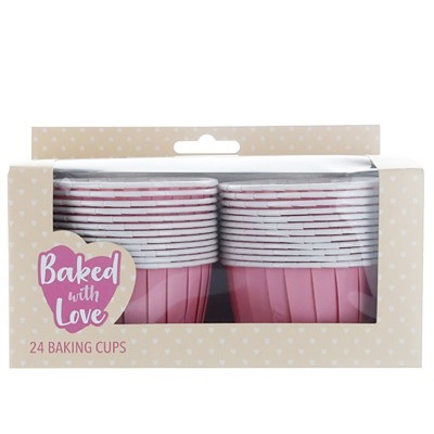 24 Formas Cozimento Cup Cakes Rosa 24 Formas Cozimento Cup Cakes Rosa
