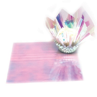 Tapetinho Transparente Nacarado Quadrado 8 cms
