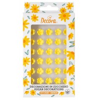 Decorações de Açúcar Flores Amarelas Pequenas