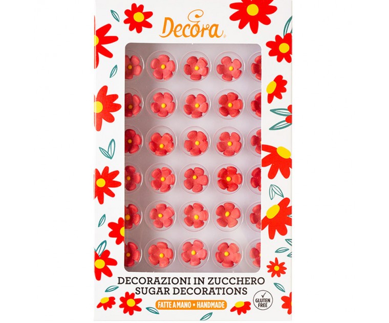 Flores Pequenas Açúcar Vermelhas