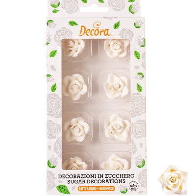 8 Rosas Decoração Açucar 8 Rosas Decoração Açucar