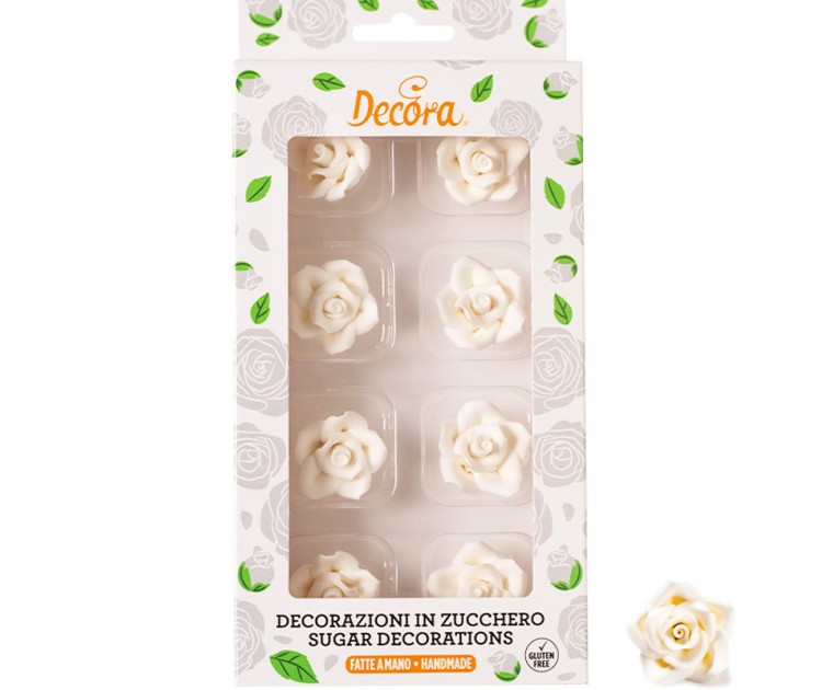 8 Rosas Decoração Açucar