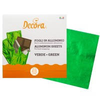 150 Folhas de Alumínio Verde 20 x 20 cm