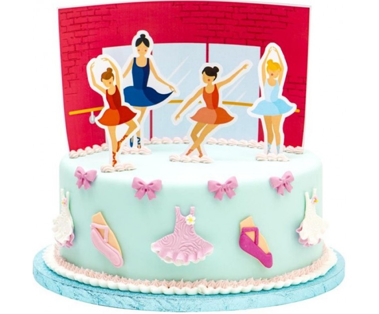 Kit Decoração Bolos Bailarinas