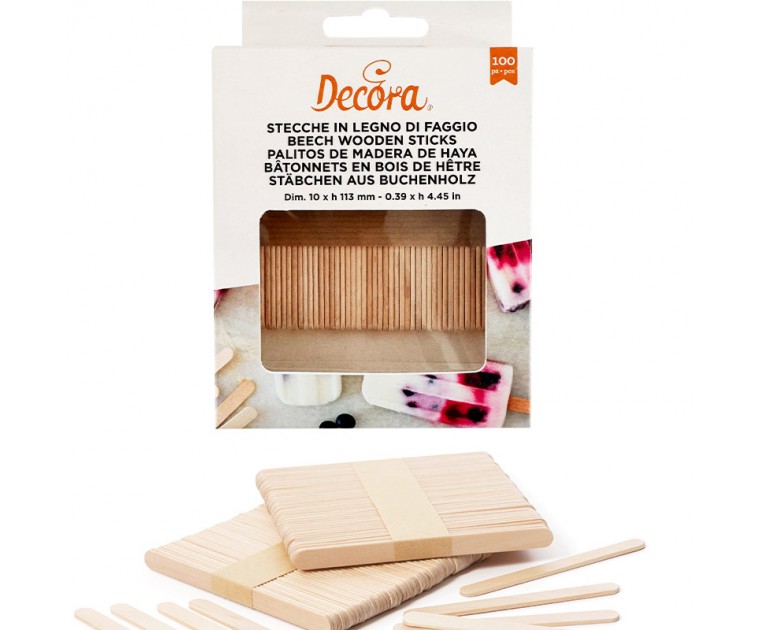 100 Paus Gelado Madeira Natural
