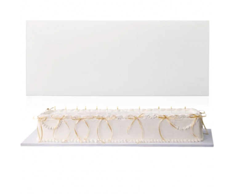 Base Rectangular Long Cake Alta Branca 
