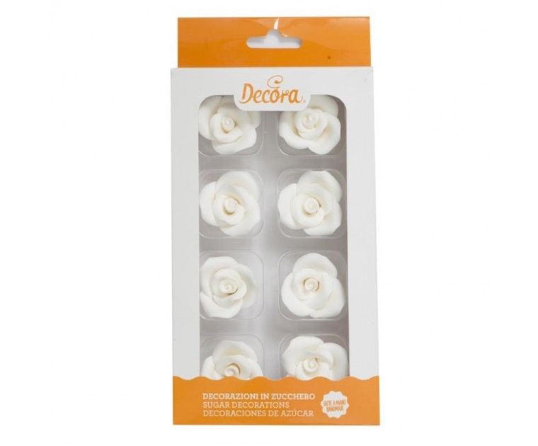Rosas Brancas de Açúcar Médias Rosas Brancas de Açúcar Médias