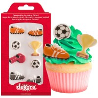 Decorações Comestíveis Cup Cakes e Bolos Futebol