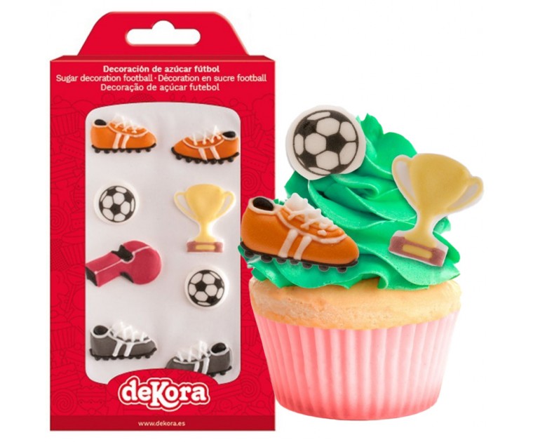 Decorações Comestíveis Cup Cakes e Bolos Futebol