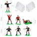 Set  Jogadores Futebol Vermelhos e Azuis