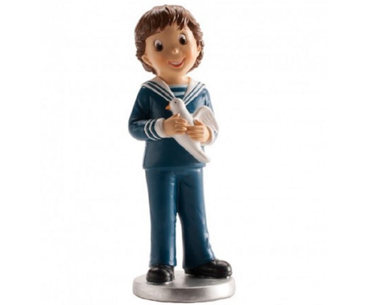 Menino com Pomba 16 cms