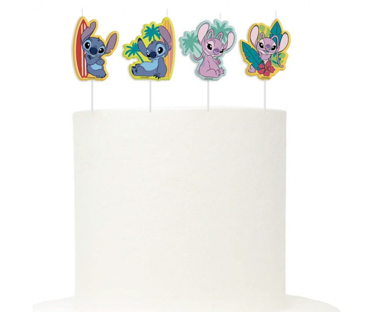 Conj. 4 Velas Stitch
