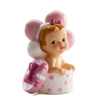 Topo de Bolo Batizado/Aniversário Menina Presente