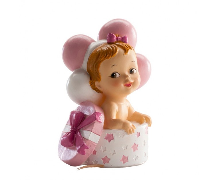 Topo de Bolo Batizado/Aniversário Menina Presente