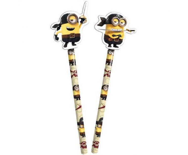 Lápis com Borracha Minions***