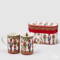 Conj. Canecas Porcelana com Caixa NutCracker