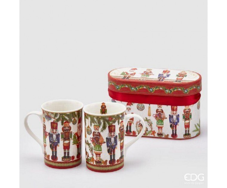 Conj. Canecas Porcelana com Caixa NutCracker