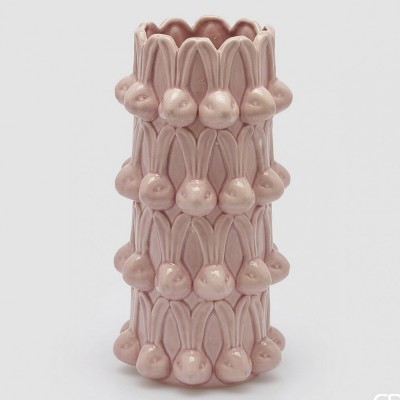Jarra Coelhos Rosa 32 cms