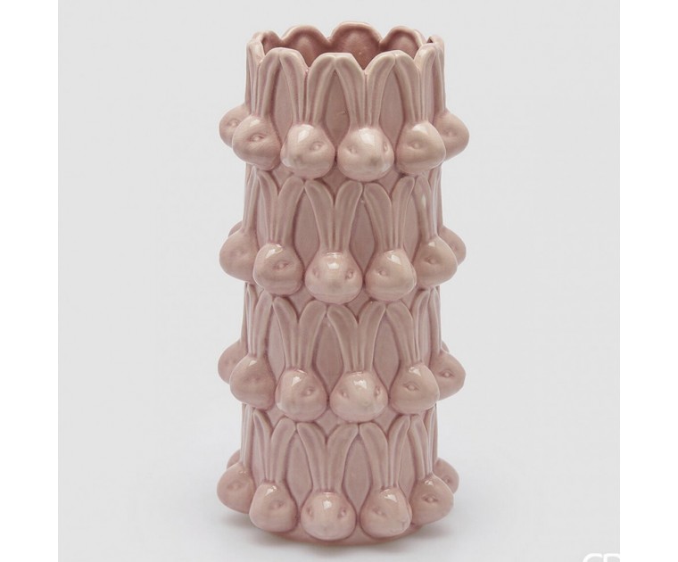 Jarra Coelhos Rosa 32 cms