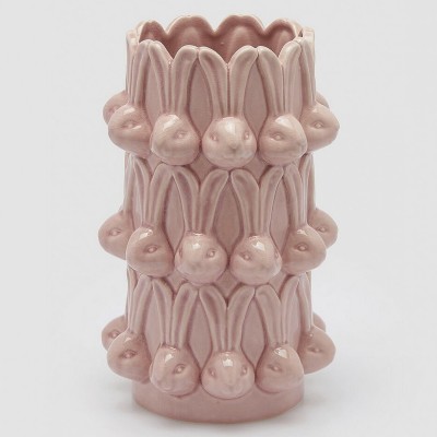 Jarra Coelhos Rosa 25 cms