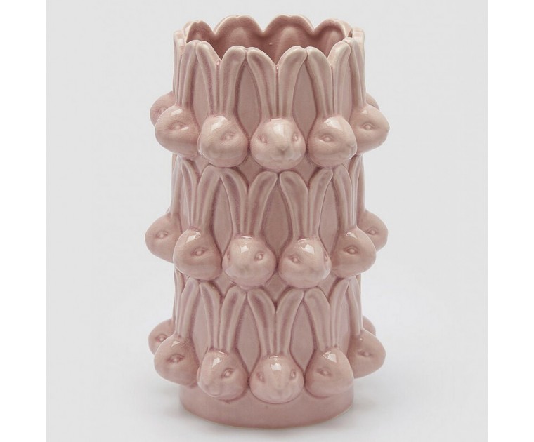 Jarra Coelhos Rosa 25 cms