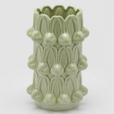 Jarra Coelhos Verde 25 cms Jarra Coelhos Verde 25 cms