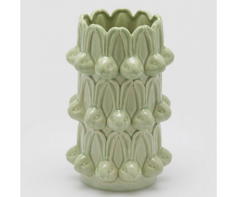 Jarra Coelhos Verde 25 cms