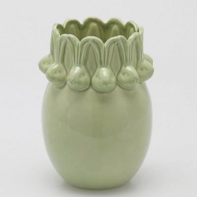 Jarra Coelhos Verde 24 cms Jarra Coelhos Verde 24 cms