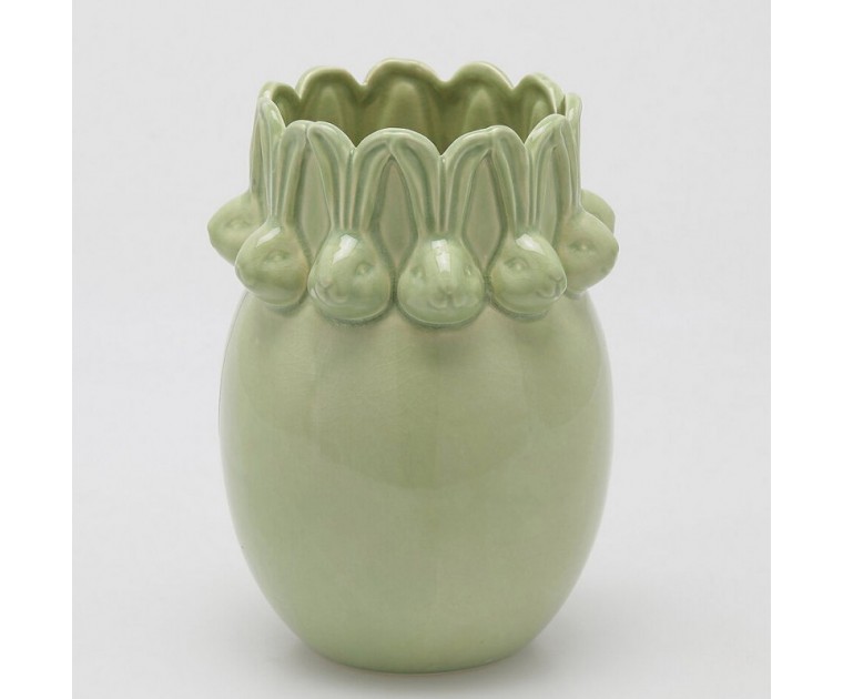 Jarra Coelhos Verde 24 cms