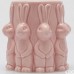 Jarra Coelhos Rosa 13 cms