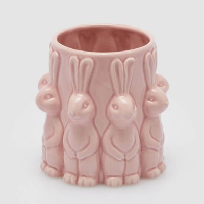 Jarra Coelhos Rosa 13 cms