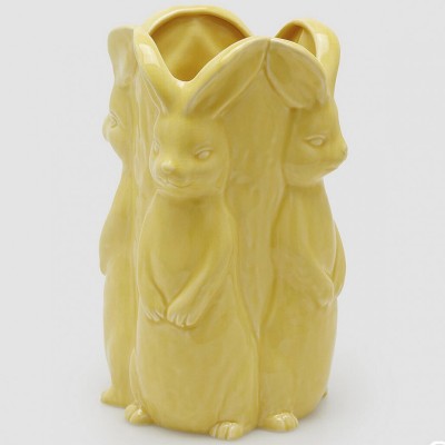 Jarra Coelhos Amarela 30 cms