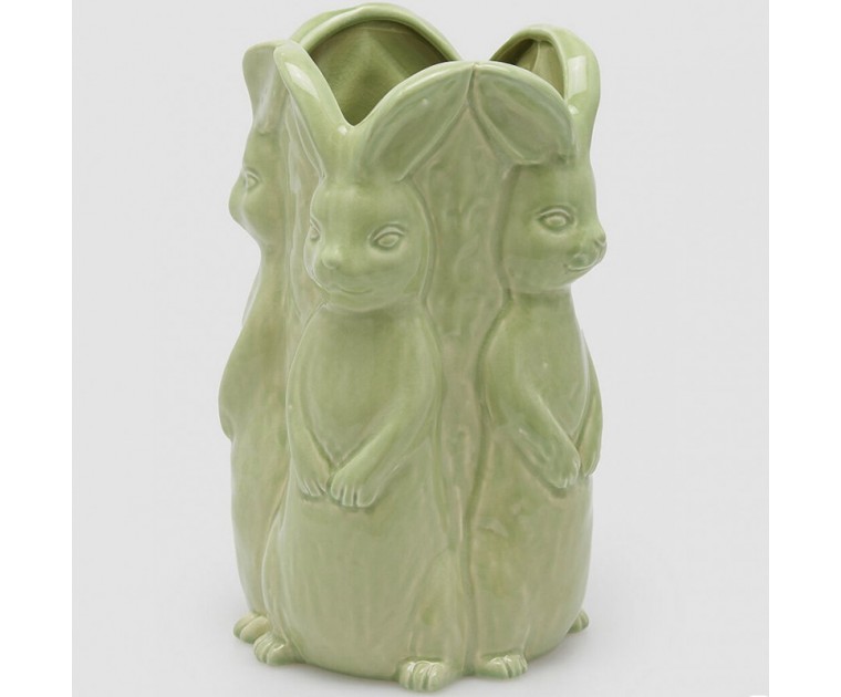 Jarra Coelhos Verde 30 cms
