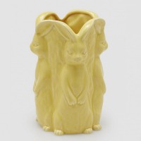 Jarra Coelhos Amarela 24 cms