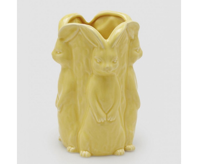 Jarra Coelhos Amarela 24 cms