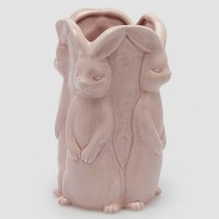 Jarra Rosa Coelhos 24 cms