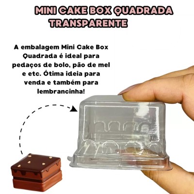 10 Caixas Cristal Mini Cake 