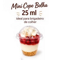  25 Mini Copos Bolha 25ml