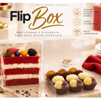 10 Caixas Flip Box CRISTAL