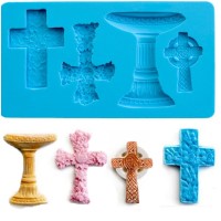 Molde de Silicone Cruzes e Pia Baptismal