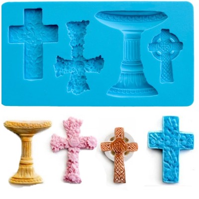 Molde de Silicone Cruzes e Pia Baptismal