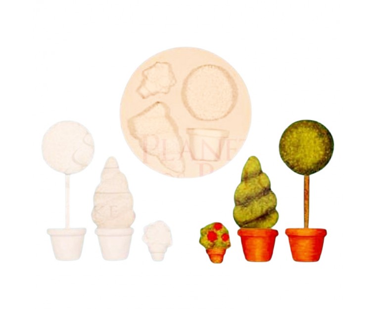 Molde Silicone Arbustos
