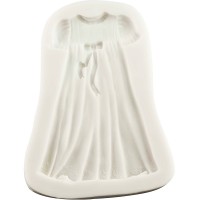 Molde Silicone Vestido de Batismo/Comunhão