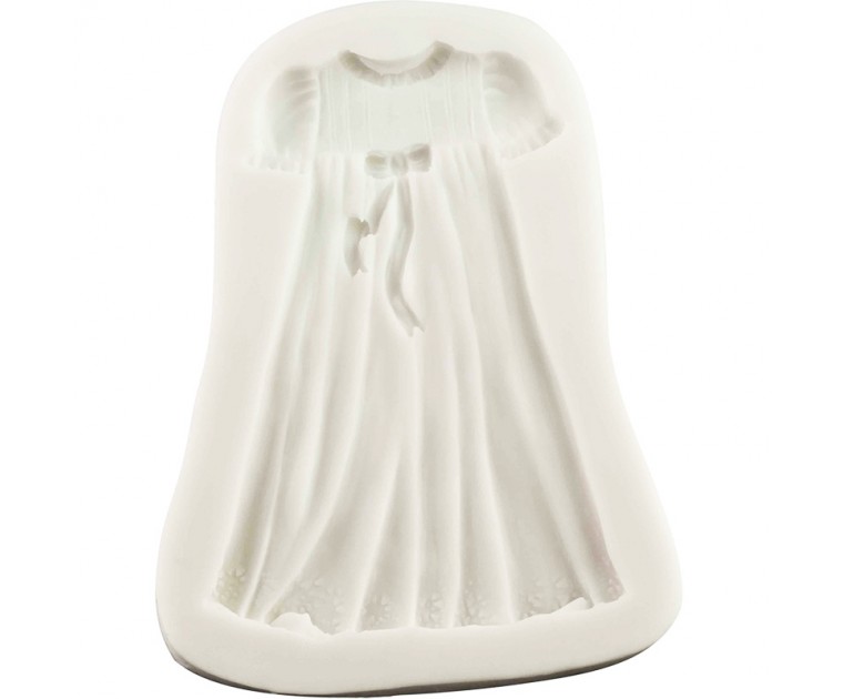 Molde Silicone Vestido de Batismo/Comunhão