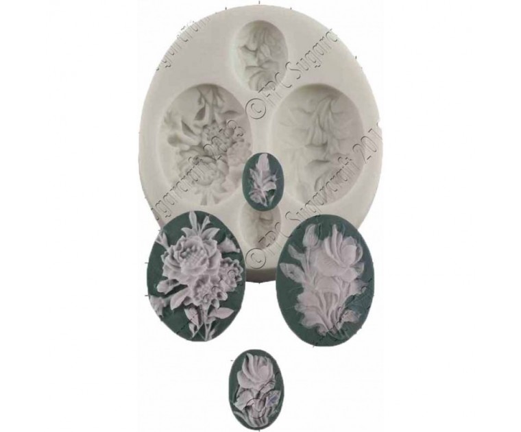Molde Silicone Camafeus de Flores