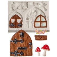 Molde Silicone Portas e Janelas Fadas