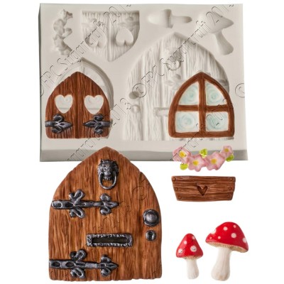 Molde Silicone Portas e Janelas Fadas