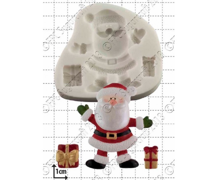 Molde Silicone Pai Natal e Prendas